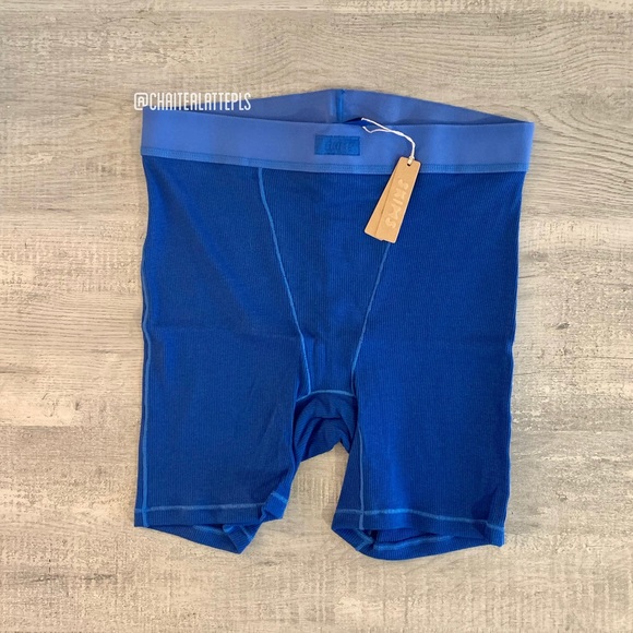✨SOLD💕 SKIMS Cobalt Cotton Rib Boxer 🦋 Size SMALL | NWT 💕 - Picture 4 of 4